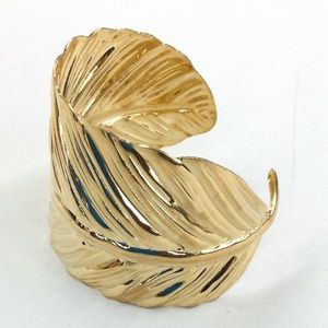 Leaf cuff bangle